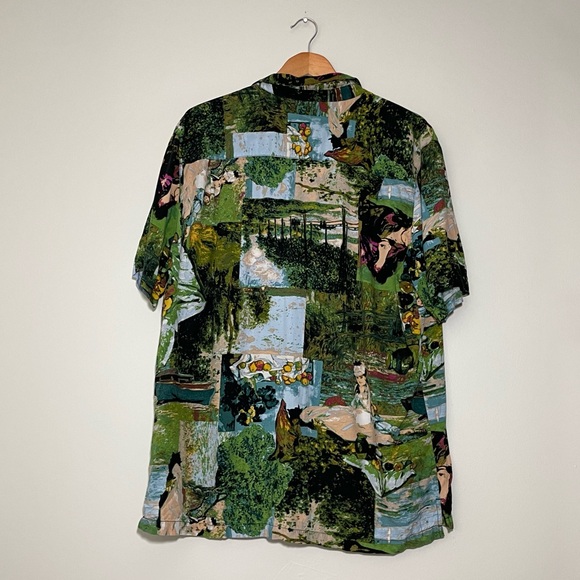 Urban Outfitters Art Motif Short Sleeve Button Down Shirt - Picture 6 of 7